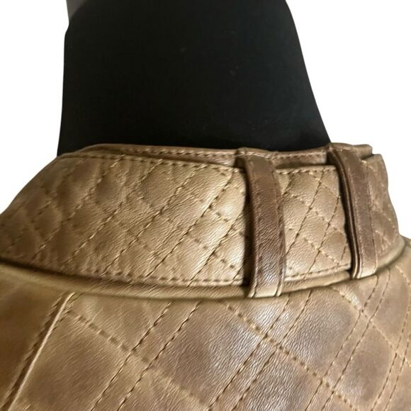 Moto Style Faux Leather Jacket with Quilted Detail by J2 - Picture 5 of 7